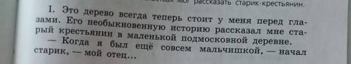 Продолжите рассказ, как старик рассказывает про своё дерево ​