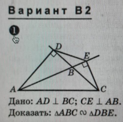 Дано: AD IBC; CE TAB.Доказать: AABC W ADBE.​