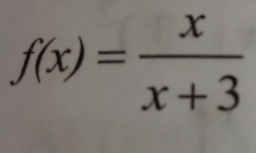 Какая функция является обратной для функции f(x)= x/x+3