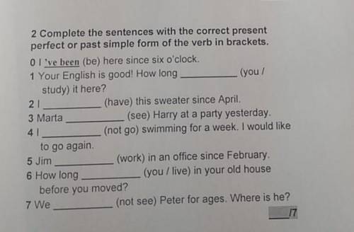 Complete the sentence with the correct present perfect or past simple form of the verb in brackets​