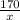 \frac{170}{x}