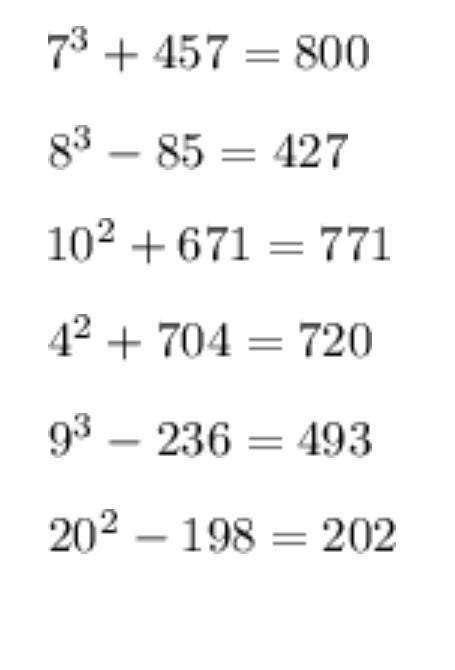 7³ + 45710²+ 6718³ - 854²+ 7049³ - 23620² – 198​