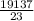 \frac{19137}{23}