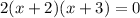 2(x+2)(x+3)=0