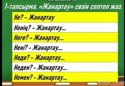 2 класс окончания ну одно вставить1 - тапсырма . « Жанартау » сөзін септеп жаз . Не ? - Жанартау Нен