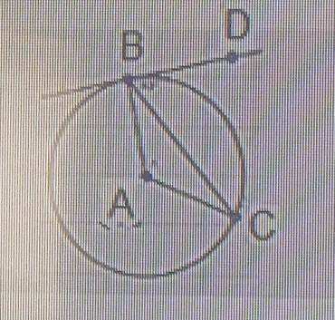 На малюнку DB дотична до кола з центром А, кутСВD=60. Знайти кут ВАС​