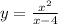 y = \frac{ {x}^{2} }{x - 4}