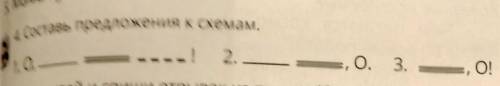 4 Составь предложения к схемам. ---!- ! 2.5 Прочитай и спиши отрывок из пис1.0,:,0. 3. =О!​