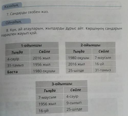 Жазайық7. Сандарды сөзбен жаз.ОДИН СТОЛБИК ТОЛЬКО.​