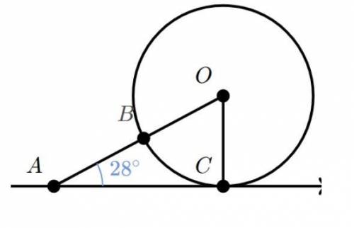 АС касательная к окружности. Найдите угол АОС
