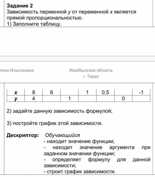 Задание 2 Зависимость перменной y от переменной х является прямой пропорциональностью. ​