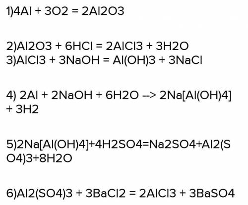 Al->Al2O3->AlCl3->Al(OH)3​