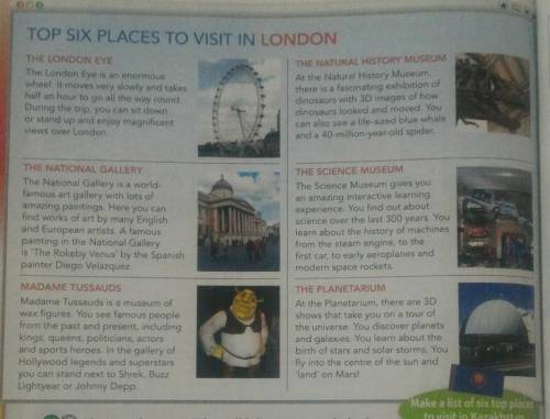 En and read. MuM.TOP SIX PLACES TO VISIT IN LONDONTheeTHE LONDON EYEThe London Eye is an enormouswhe