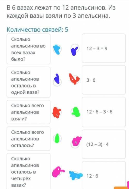 Прочитай условия задачи.Соотниси вопрос и решения ​