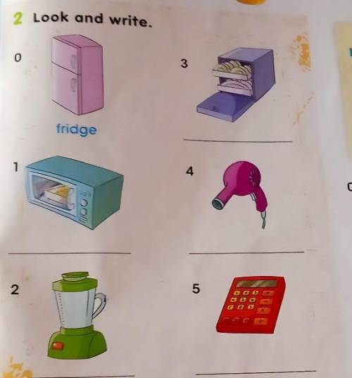 2.Look and write0.fridge 1,2,3,4,5 ​