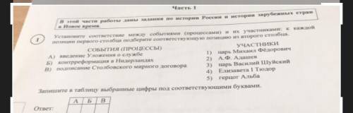 1 в этой части работы даны задания по истории России и истории зарубежных стран в Новое время. Устан