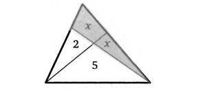 Две прямые делят треугольник на три треугольника и четы­ рехугольник. Площади двух треугольников на 