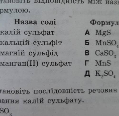 Установіть відповідність між назвою солі та її формулою манган (ll) сульфат​