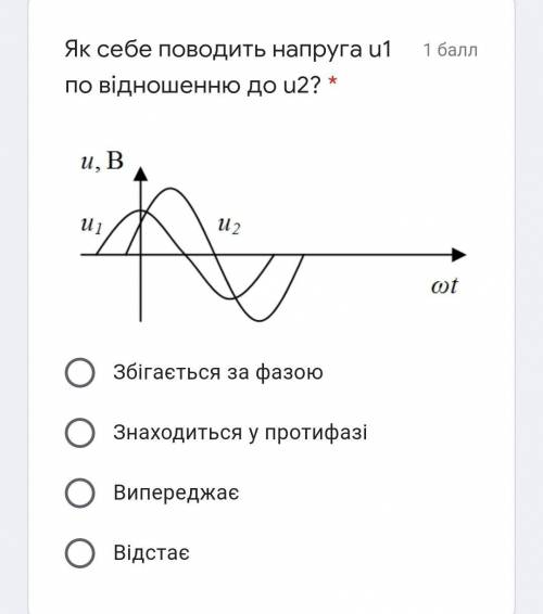 Тест з фізики. Змінний струм №1