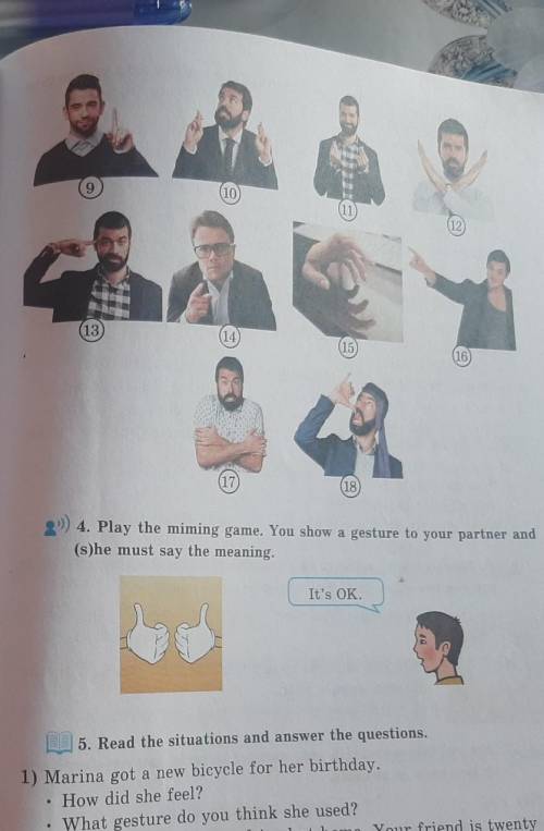 » 3. Look at these gestures. Do people use them in Kyrgyzstan? What ​