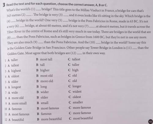 3 Read the text and for each question, choose the correct answer, A, B or C. What's the world's (1) 