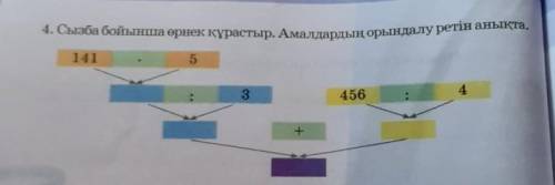 4. Сызба бойынша өрнек құрастыр. Амалдардың орындалу ретін аныта. 141543456көмектесіңдерші!!​