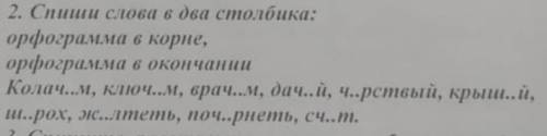 Спиши слова в два столбика орфограмма в корнях орфограмма в окончании ​