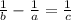 \frac{1}{b} - \frac{1}{a} = \frac{1}{c}