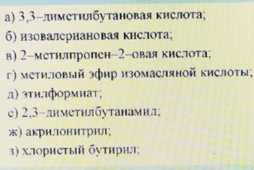 Нужно написать структурные формулы соединений ​