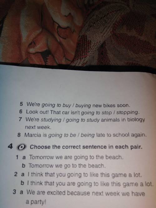 Read the sentences and choose the correct verb