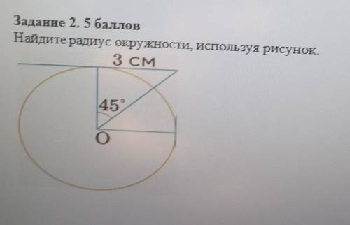 Найдите радиус окружности, используя рисунок. ​