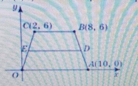 Точки О(0; 0), А(10; 0), B(8; 6), С(2; 6) являются вершинами трапеции. Найдите длину средней линии E