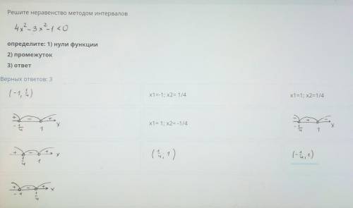 ТЕКСТ ЗАДАНИЯ Решите неравенство методом интервалов42 3. <Оопределите: 1) нули функции2) промежут