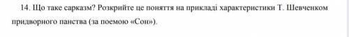 14. Що таке сарказм? Розкрийте це поняття на прикладі характеристики Т. Шевченком придворного панств