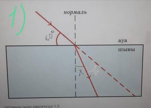 отметка лучший ответ (только за полный и правильный ответ!) 1) показатель преломления среды 1.5. Н