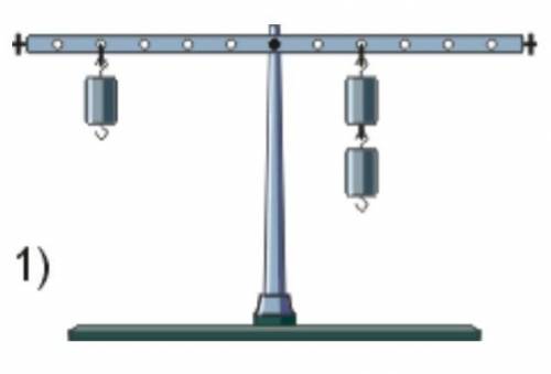 Рисунке представлен рычаг, находящийся в равновесии. а) Определите какая из сил больше?b) Какое плеч