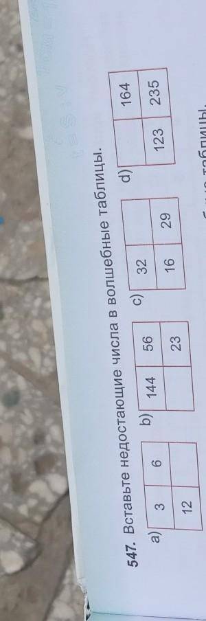 Вставить недостающие числа в волшебные таблицы​