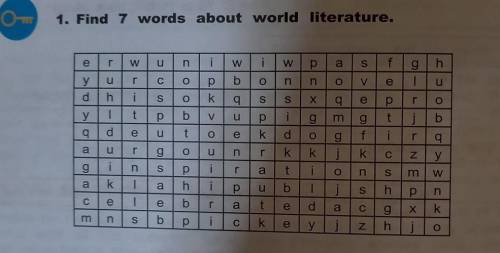 Find 7 words about world literature  ​