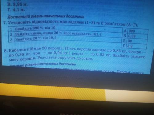 Установіть відповідність між задачею(1-3) та її розв'зком( А- Г)