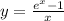 y=\frac{e^x-1}{x}