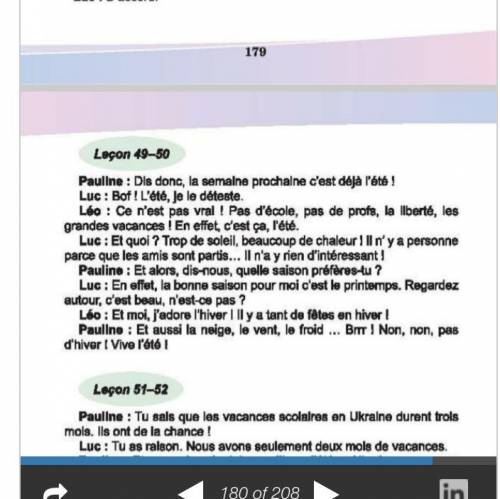 Exercice 1. Réponds vral ou faux. Si c'est faux, fals une bonne phrase. 1. C'est le printemps. 2. Ci