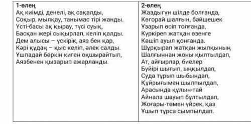 В чом сходство стиха Абая кунанбаева жаз и кыз​