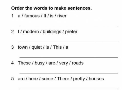 Order the words to make sentences​