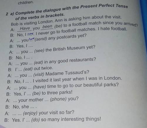 Help me please. English​ Present Perfect