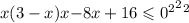 x {(3 - x)x { - 8x + 16 \leqslant 0}^{2} }^{2} }^{2}