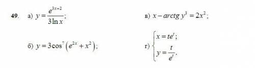 Найти производные указанных функций Желательно полное решение, не пустым ответом