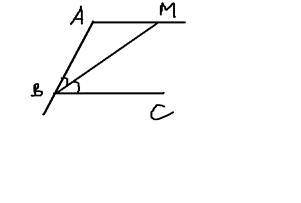 AM ll BC ∢BAM и ∢ ABC - внутренние односторонние углы BM - ∢ABC биссектриса ∢ABC = 88 ° Должен доказ