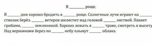 Изучи превиденый ниже текст. Вставь в предложении подходящие по смыслу имена прилагательные запиши п