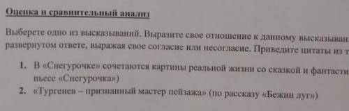 Оценка и сравнительный анализ Выберете одно из высказываний. Выразите свое отношение к данному выска