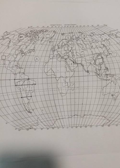 На карте мира, приведённой на странице 2, изображён маршрут экспедиции одного из путешественников, п